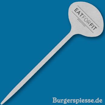 Burgerspieß 107 mit Lasergravur Eat for Fit